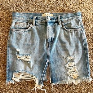Free People Jean skirt